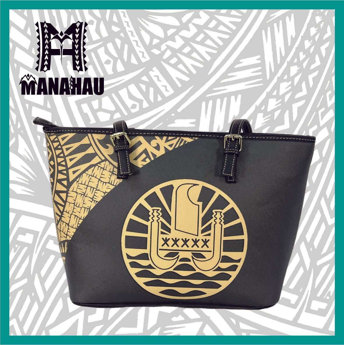 Tahitian pattern handbag<pu></pu>
