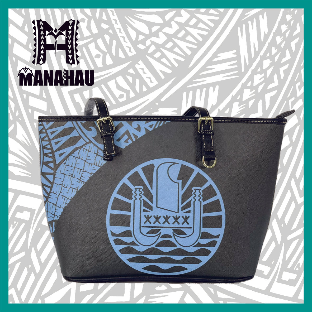 Tahitian pattern handbag<pu></pu>