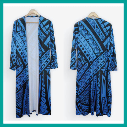 Tribal print long cardigan