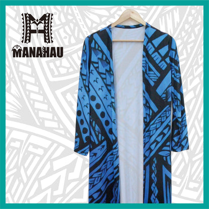 Tribal print long cardigan