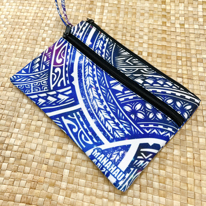 Polynesian pattern clutch bag