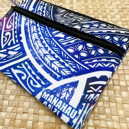 Polynesian pattern clutch bag