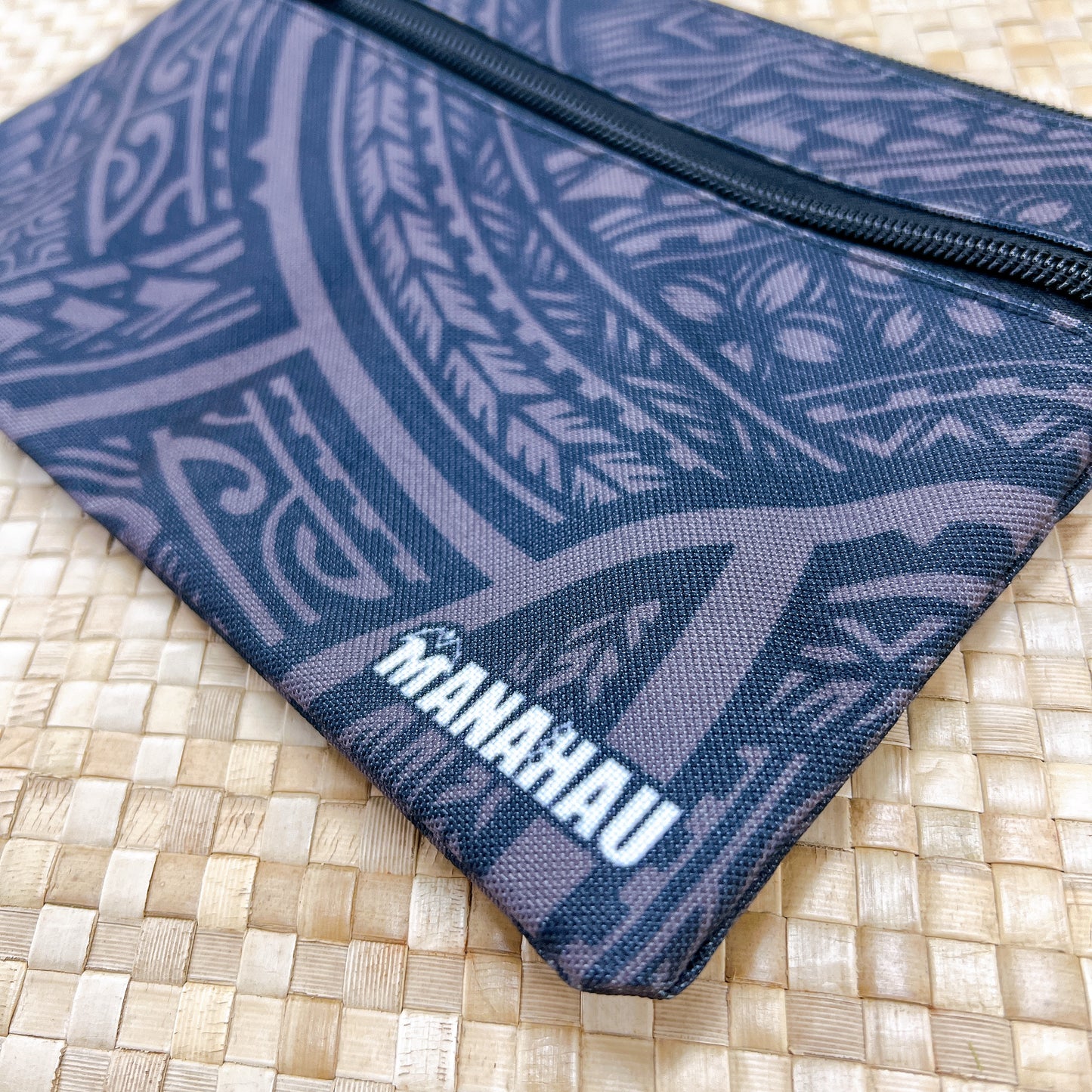 Polynesian pattern clutch bag