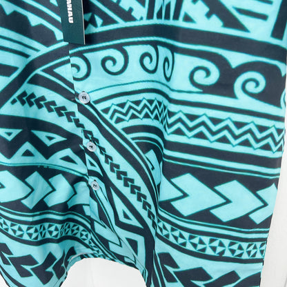 Tribal Aloha Shirt &lt;Mint &amp; Black&gt;