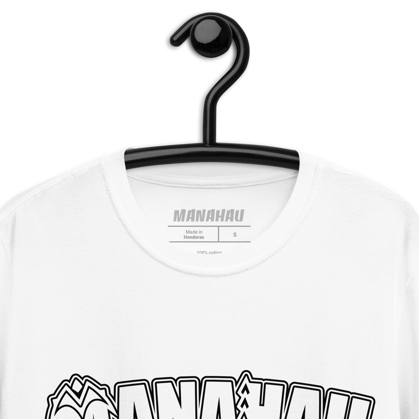 Manahau Warp Logo Tシャツ_黒プリント＜オンデマンド＞